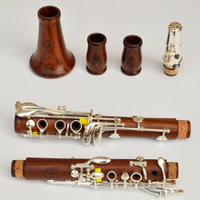Load image into Gallery viewer, MORESKY Red Wood Professional Clarinet Bb  Rosewood Mahogany Clarinet Silvering keys Solid wood
