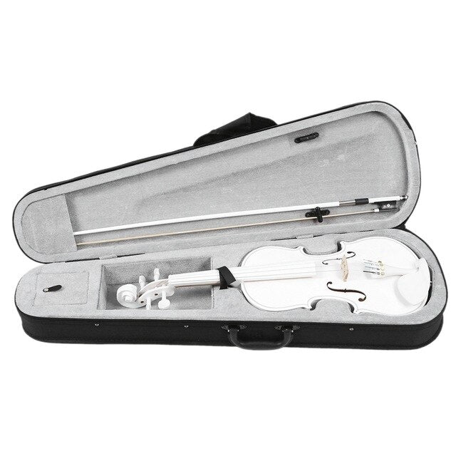 NEW-Student Violin 4/4 Full Size Violin Violin Set Child Beginner White Violin