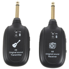 Load image into Gallery viewer, UHF Guitar Wireless System Transmitter Receiver Built-in Rechargeable
